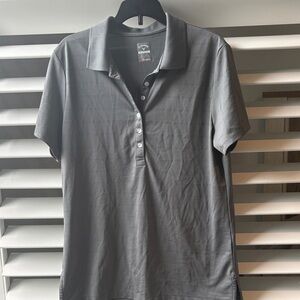 Callaway Women's Grey  Short Sleeved Performance Opti-Dry Golf Polo Shirt: Sz: M
